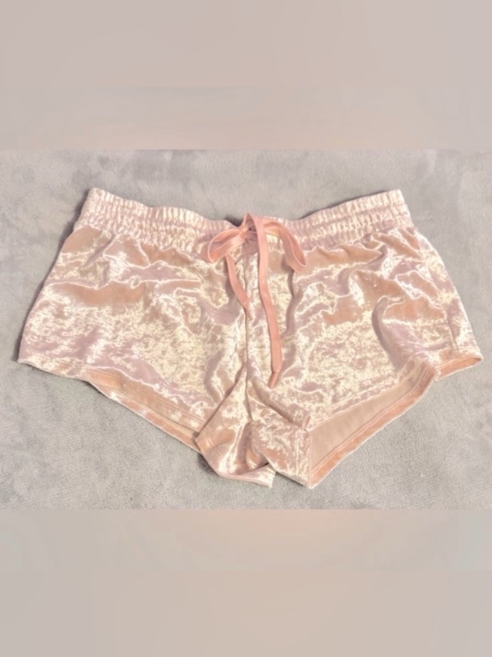 Pink Velvet Lounge Shorts Y2K Soft Girl Pajama Shorts Size S